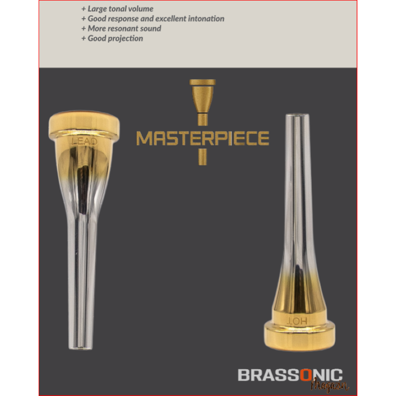 Da Carbo Bocchino Tromba Sib Argentato con appoggio e tazza dorata a mano
