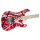 EVH Striped Series 5150™, Maple Fingerboard, Red with Black and White Stripes