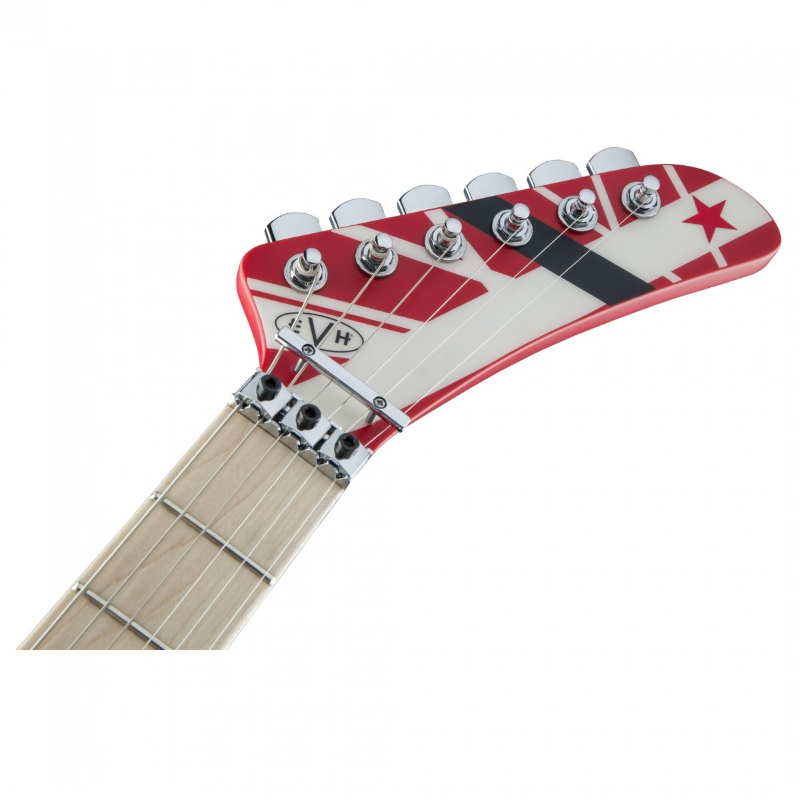 EVH Striped Series 5150™, Maple Fingerboard, Red with Black and White Stripes