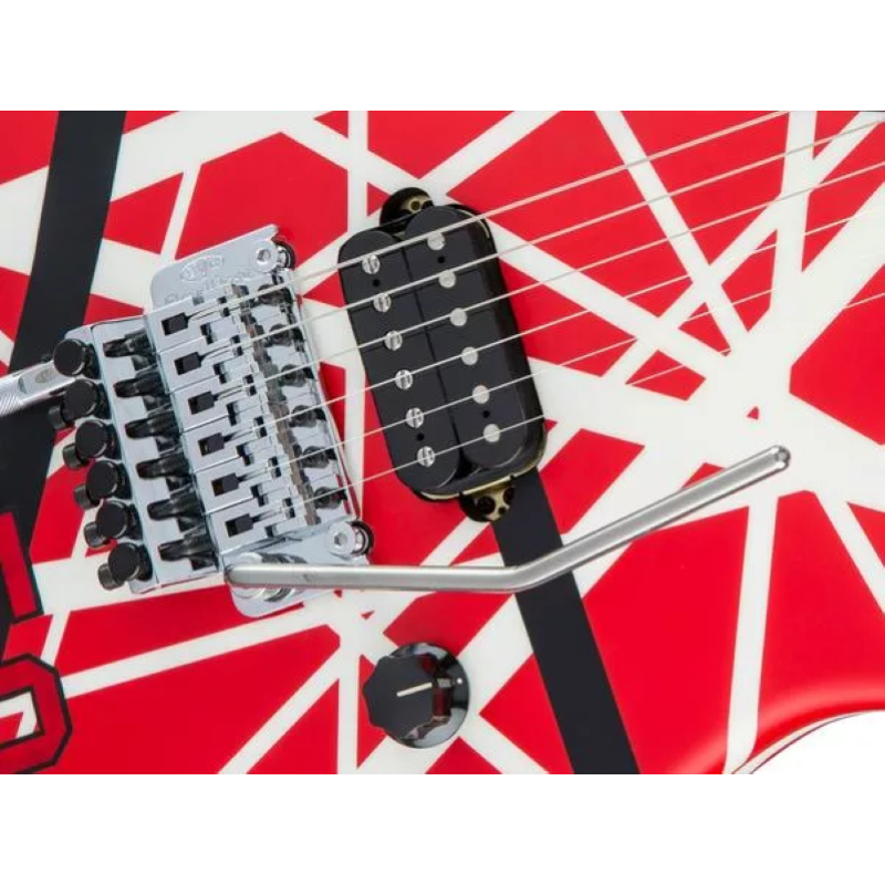 EVH Striped Series 5150™, Maple Fingerboard, Red with Black and White Stripes