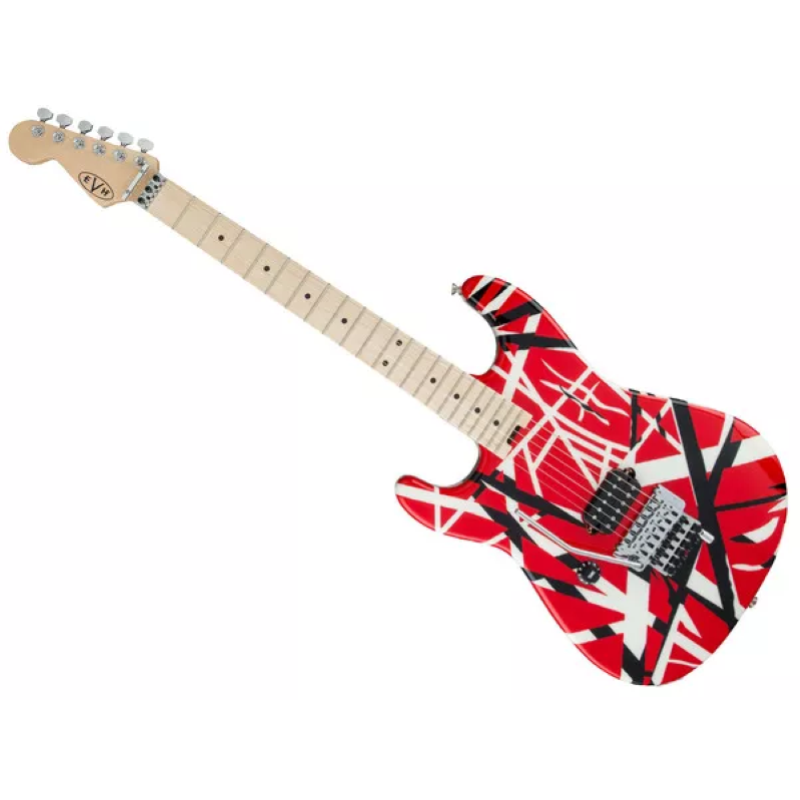 EVH Striped Series LH R/B/W, Maple Fingerboard, Red, Black and White Stripes 5107912503