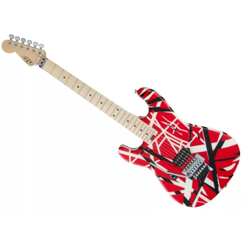 EVH Striped Series LH R/B/W, Maple Fingerboard, Red, Black and White Stripes 5107912503