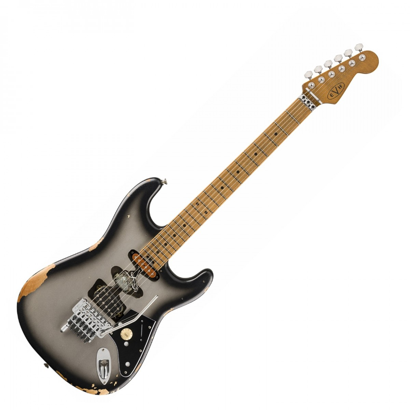 EVH® Limited Edition Frankenstein Relic® Series, Maple Fingerboard, Silverburst