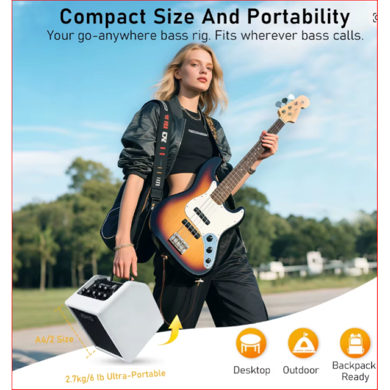 Joyo BA30 White Amplificatore Combo per Basso Elettrico