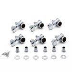 Gotoh Meccaniche Locking 6R Lefty Chrome Set di meccaniche autobloccanti 6 in linea staggered per chitarra elettrica