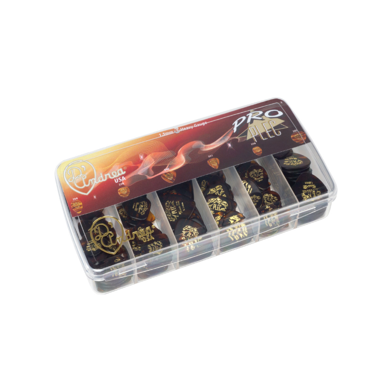 DAndrea Box plettri Pro Plec 144pcs Box 144 plettri assortiti Pro Plec