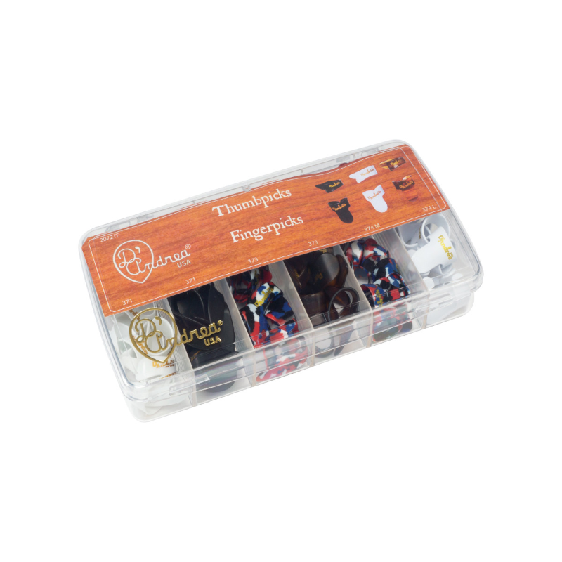 DAndrea Box plettri Thumb and Finger 72pcs Box 72 plettri assortiti per pollice e dita