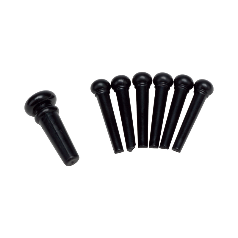 DAndrea Piroli neri per ponte con end pin Set 7pcs Piroli per ponte chitarra acustica ed end pin