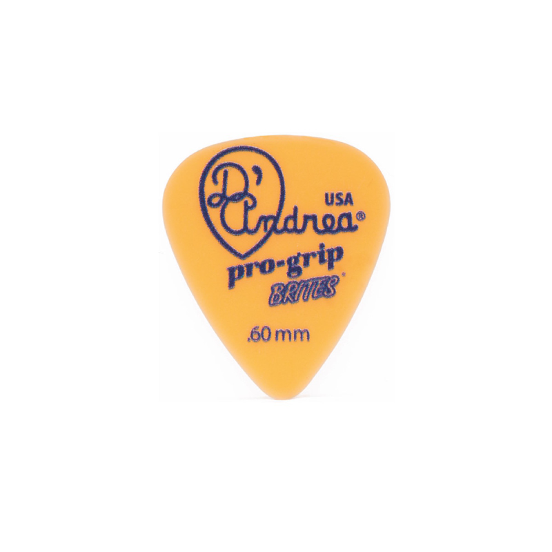 DAndrea Plettri 0,60 Pro Grip Brites Refil 72pcs Busta 72 plettri Pro Grip Brites
