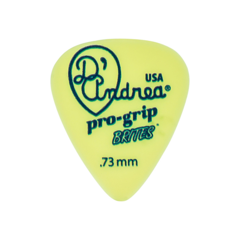 DAndrea Plettri 0,73 Pro Grip Brites Refil 72pcs Busta 72 plettri Pro Grip Brites