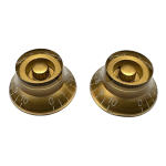 AXLABS Bell knob gold/white font 2pcs Set Bell Knob 2x