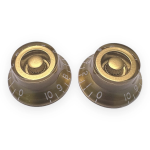AXLABS Bell knob lefty gold/white font 2pcs Set Bell Knob 2x per mancini