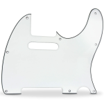 AXLABS Pickguard 62 Tele Style 3ply 8 hole white Battipenna per Chitarra Elettrica