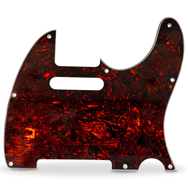 AXLABS Pickguard 62 Tele Style 4ply 8 hole brown tortoise Battipenna per Chitarra Elettrica