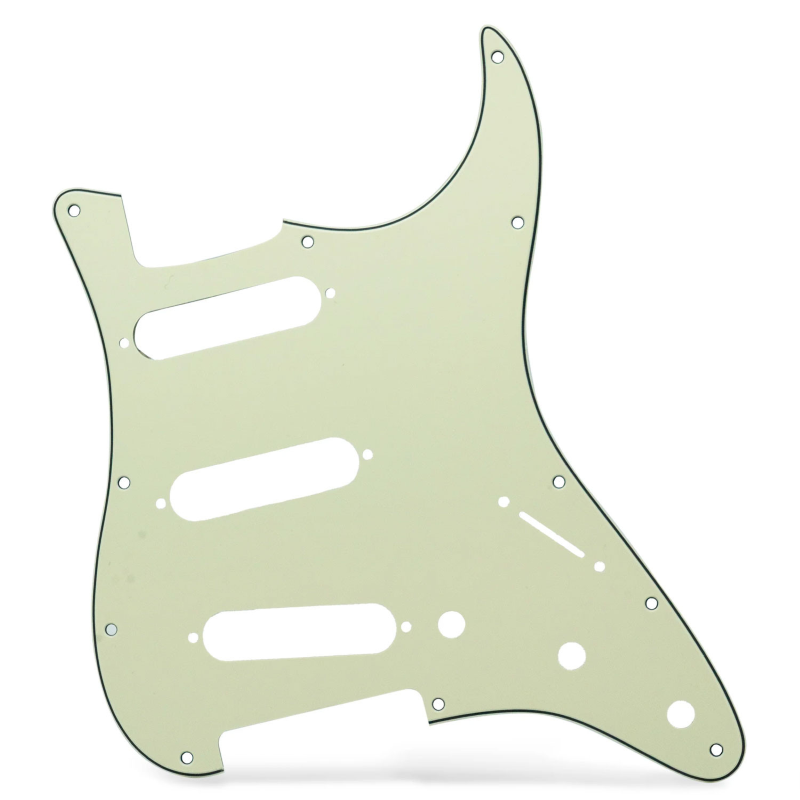 AXLABS Pickguard Strat Style 3ply 11 hole mint green Battipenna per Chitarra Elettrica
