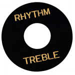 AXLABS Plastic toggle ring Rhythm/Treble black Piastra selettore LP style Rhythm / Treble