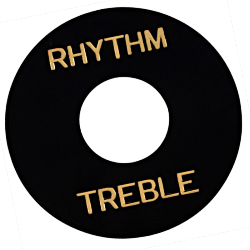 AXLABS Plastic toggle ring Rhythm/Treble black Piastra selettore LP style Rhythm / Treble