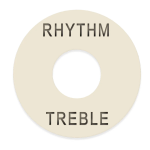 AXLABS Plastic toggle ring Rhythm/Treble ivory Piastra selettore LP style Rhythm / Treble