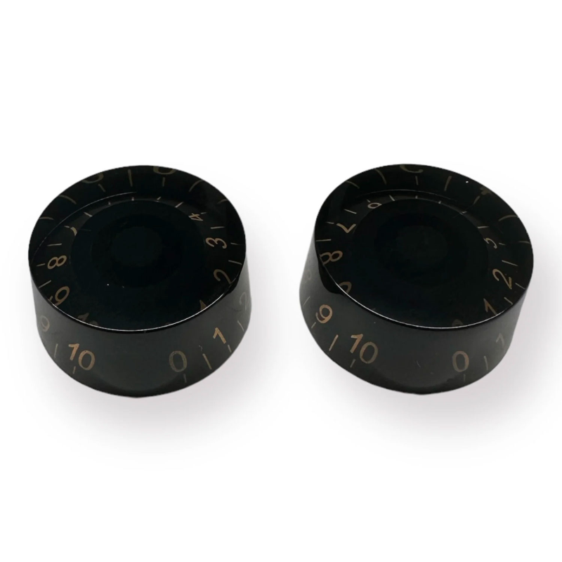 AXLABS Speed knob aged black/white font 2pcs Set Speed Knob 2x