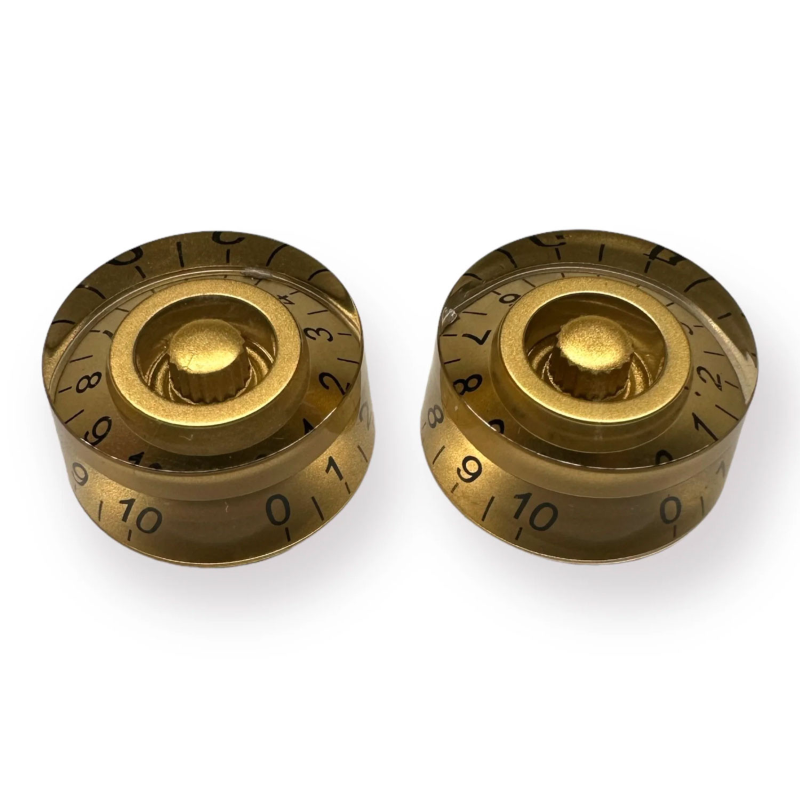 AXLABS Speed knob gold/black font 2pcs Set Speed Knob 2x