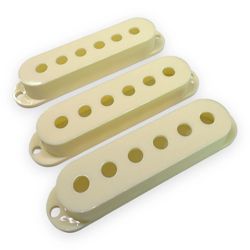 AXLABS SSS cover set 52/50/48mm spacing vintage white Set Cover Pickup Single Coil Spaziatura Moderna