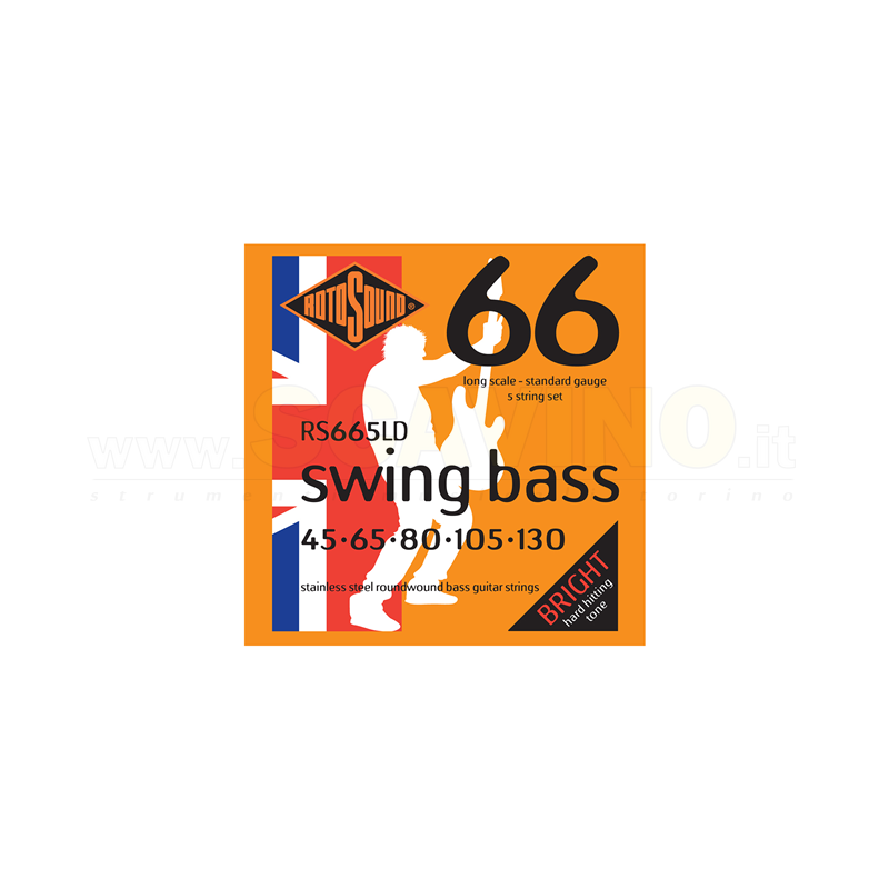 ROTOSOUND RS665LD SWING BASS 66 MUTA 5 STAINLESS STEEL 45-130