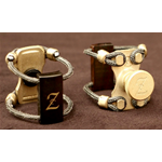 Zac Ligature ZL1216 Brass Wood Legatura per Sax Alto Bocchini Ebanite Misura Media