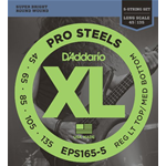 D'Addario EPS165 5 Muta Corde per Basso Steel, Long Scale