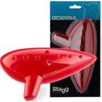 Ocarina Stagg in Plastica Rosso OCA PL RD 