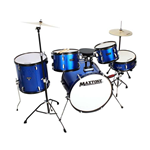 MAXTONE MXC 3012-20 Batteria 20" 5 pz. completa di hardware e piatti colore Blu