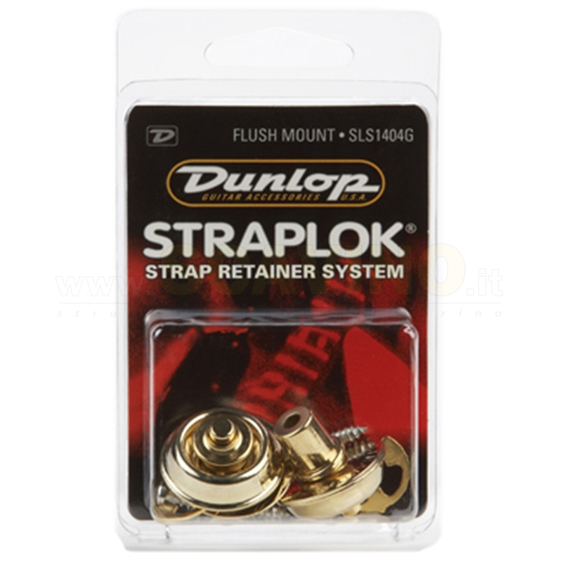 Dunlop SLS1404G Straplok Flush Mount Strap Retainer System, Gold