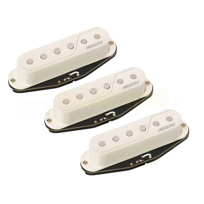 Fishman Fluence Single Width Pickup Strat® Set/3 White
