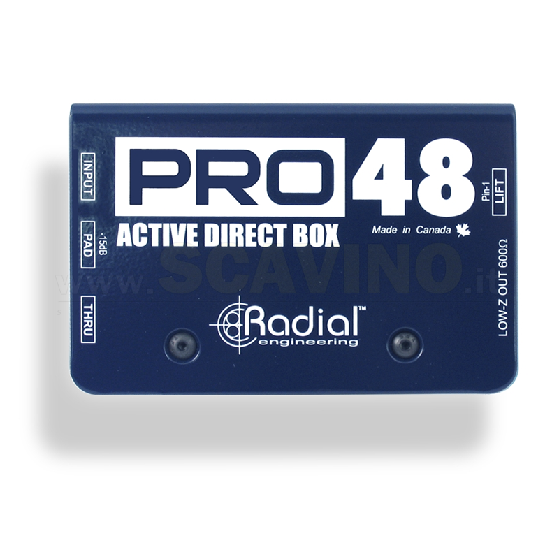 Radial Pro48 DI Box Attiva con Phantom Power