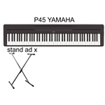 Yamaha P45 Risparmio1 Pianoforte completo di stand in metallo ad x