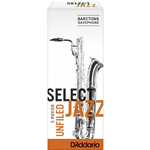 D'Addario Select Jazz Unfiled Ance per Sax Baritono 3H