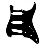 Fender Pickguard, Stratocaster® S/S/S, 8-Hole Mount, Black, 3-Ply 0991358000