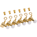 Fender Deluxe Cast/Sealed Guitar Tuning Machines with Pearl Buttons (Set of 6) Tuning Machines