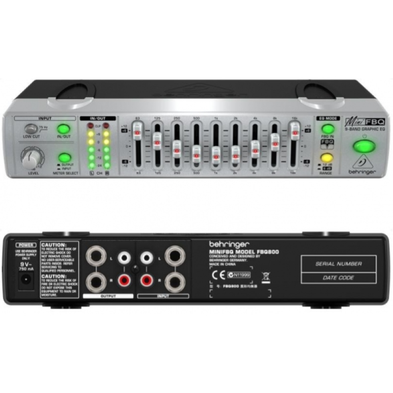 Behringer FBQ800 Equalizzatore grafico 9 bande Equalizzatori