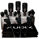 AUDIX D2 TRIO Kit 3 Microfoni Dinamici per Tom Batteria con Supporti e Custodia