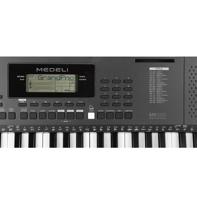 MEDELI MK100 tastiera portatile, 61 tasti sensibili al tocco • Bombardino  Music - Strumenti Musicali a Oria - BR