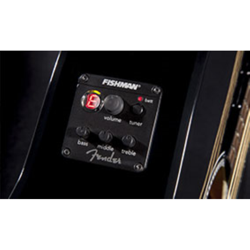 Un sistema di pickup/preamplificazione Fishman® offre al vostro strumento acustico prestazione amplificate inarrivabili, con una varietà di controlli integrati e nessun compromesso in termini di timbro acustico puro, ricco e risonante. L'accordatore integ