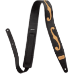 Gretsch Gretsch F-Holes Leather Straps, Black and Tan Straps Tracolla in Pelle 9224285100