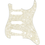 Fender 11-Hole Modern-Style Stratocaster Aged White Pearl S/S/S Pickguards Backplates 0992140001