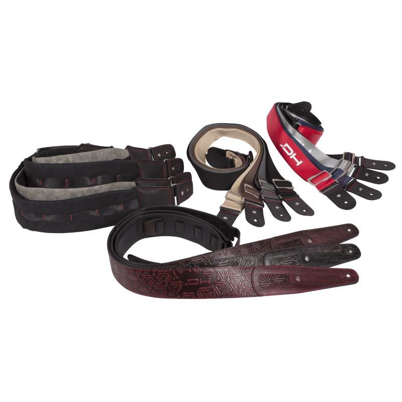 DIE HARD DHSTRAP600BW Tracolla imbottita regolabile in vera pelle Italiana, di colore Marrone