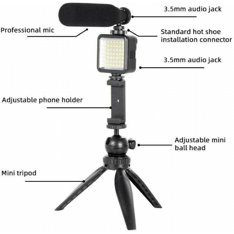 Maono CM11PL Microfono Streaming completo di stand e led 