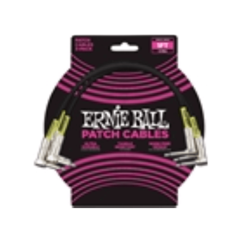 Ernie Ball 6075 Cavo Patch Black 30 cm 3 pz