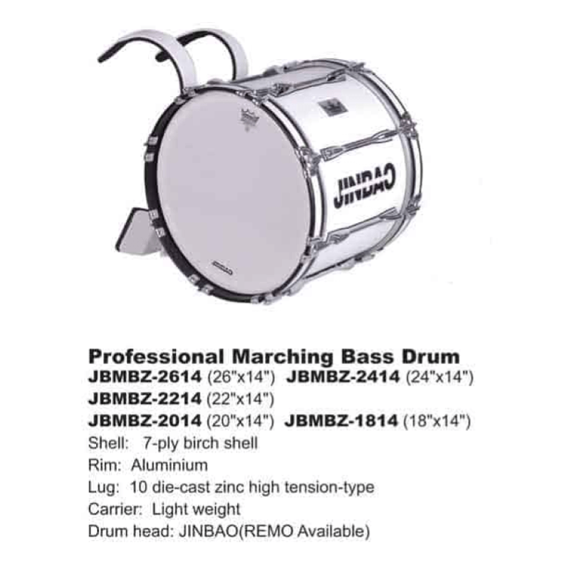 Oyster JBMBZ2414 Professional Grancassa da Parata con Supporto 