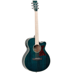 Tanglewood TW4-BLA - Chitarra acustica elettrificata - Aquamarine Blue Gloss