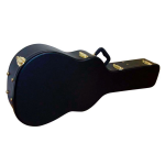 Stagg Case rigido per chitarra acustica - Serie Basic - Adatta alla maggior parte dei modelli di chitarra acustica - Struttura in legno - Superficie esterna in vinyl nero - Imbottitura interna in gomma piuma - Supporto per il manico - Fodera interna in ve