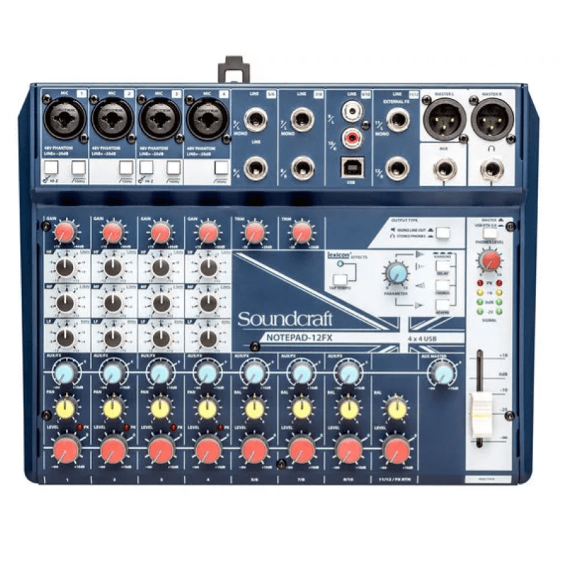 SOUNDCRAFT Notepad 12FX mixer usb 12 canali con effetti 
